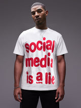 White Social Media Oversized Tshirt T-Shirts Fugazee 