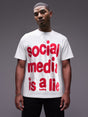 White Social Media Oversized Tshirt T-Shirts Fugazee 