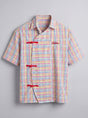 Technicolour Striped Seersucker Cropped Shirt Shirts Fugazee 