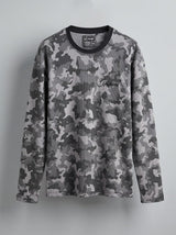 Grey Camo Waffle Longsleeve Tshirt T-Shirts Fugazee 