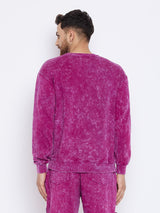 Magenta Washed Oversized Sweatshirt Sweatshirts Fugazee 