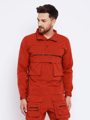Rust Cargo Wind Cheater Jacket Jackets Fugazee 