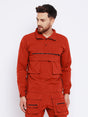 Rust Cargo Wind Cheater Jacket Jackets Fugazee 