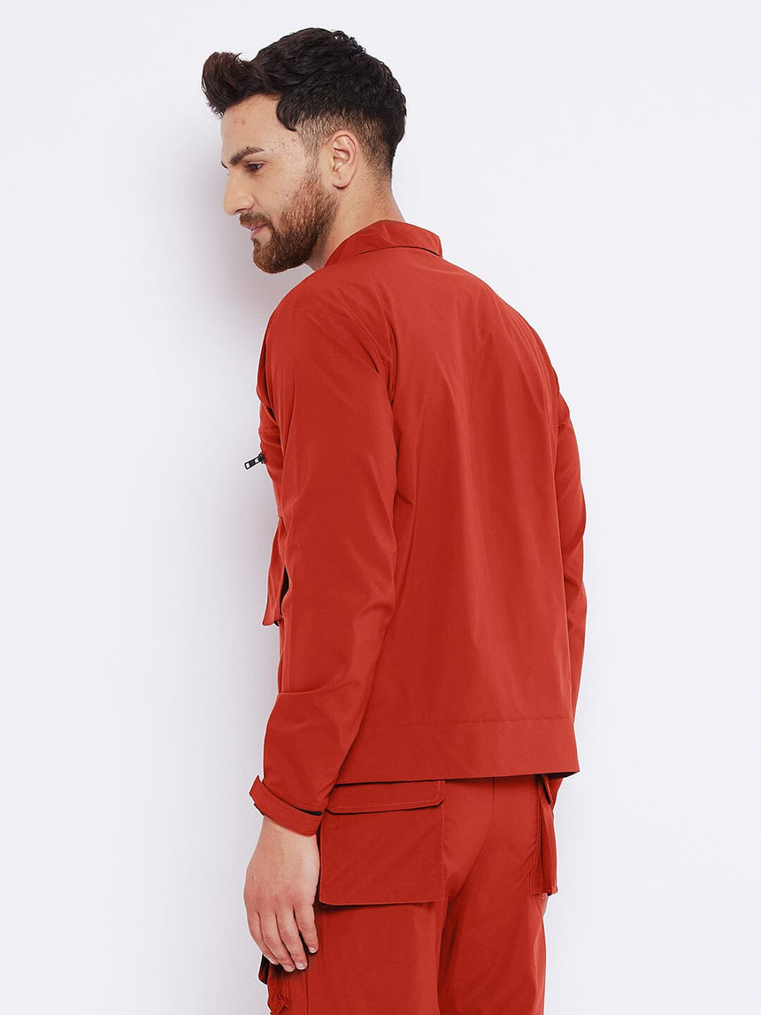 Rust Cargo Wind Cheater Jacket Jackets Fugazee 