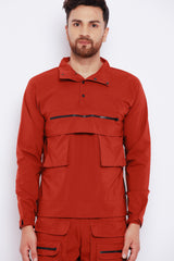 Rust Cargo Wind Cheater Jacket Jackets Fugazee 