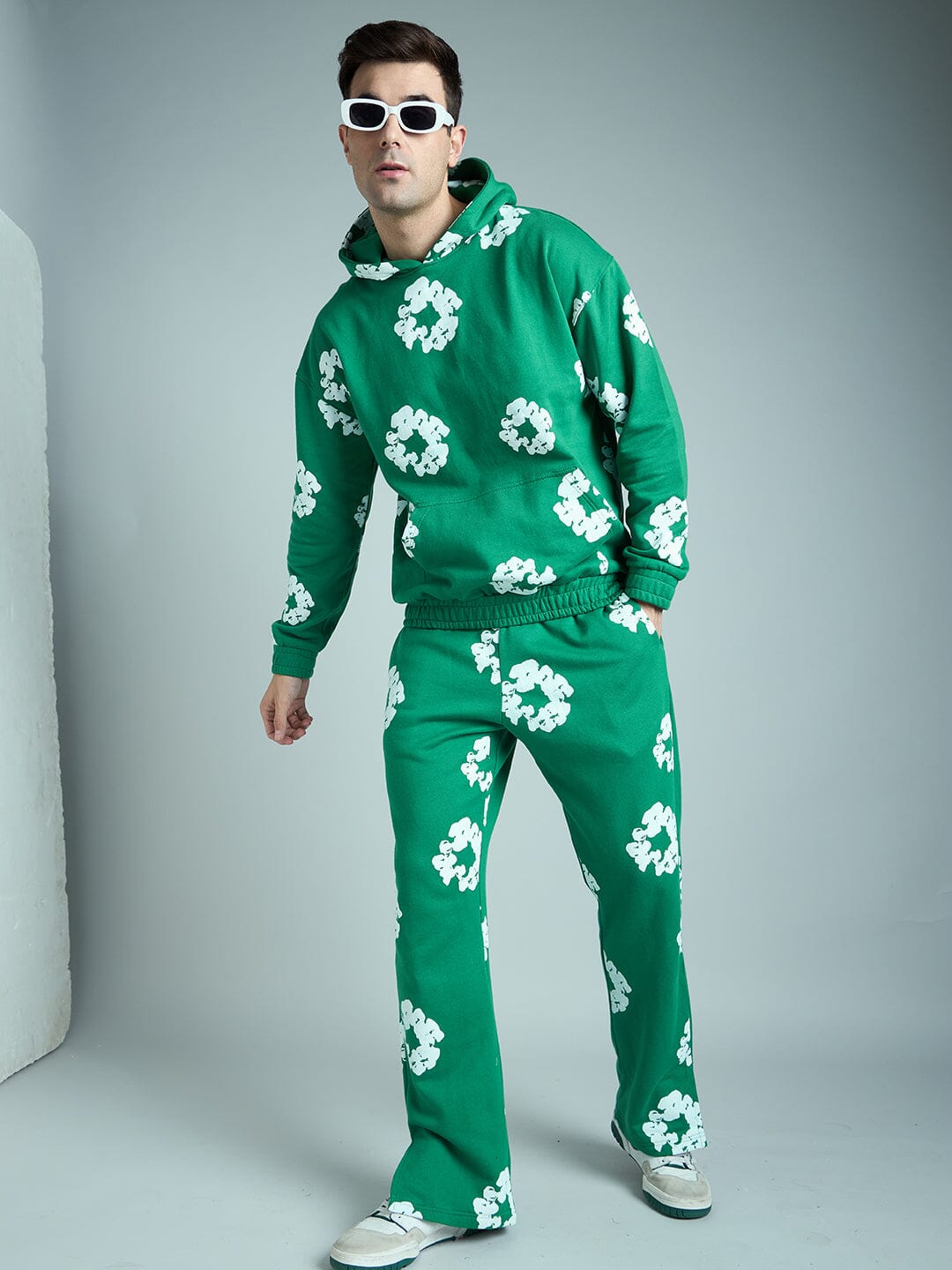Green Floral Oversized Tracksuit Fugazee FUGAZEE