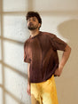 Brown Ombre Cut & Sew Oversized Tshirt T-shirts Fugazee 