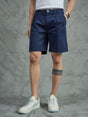 Navy Pleated Chino Shorts Shorts Fugazee 