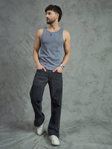 Cement Dyed Ribbed Vest T-shirts Fugazee 