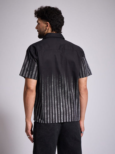 Black Faded Striped Shirt Shirts Fugazee 