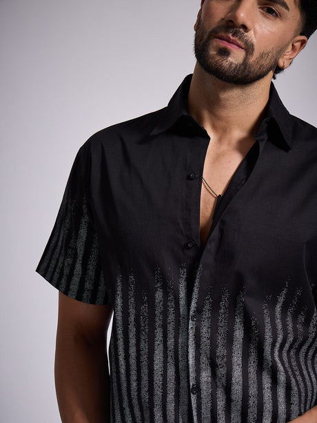 Black Faded Striped Shirt Shirts Fugazee 