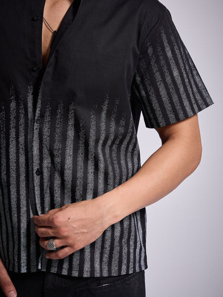 Black Faded Striped Shirt Shirts Fugazee 