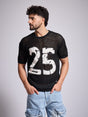 Black Knitted Pu Applique Tshirt T-Shirts Fugazee 