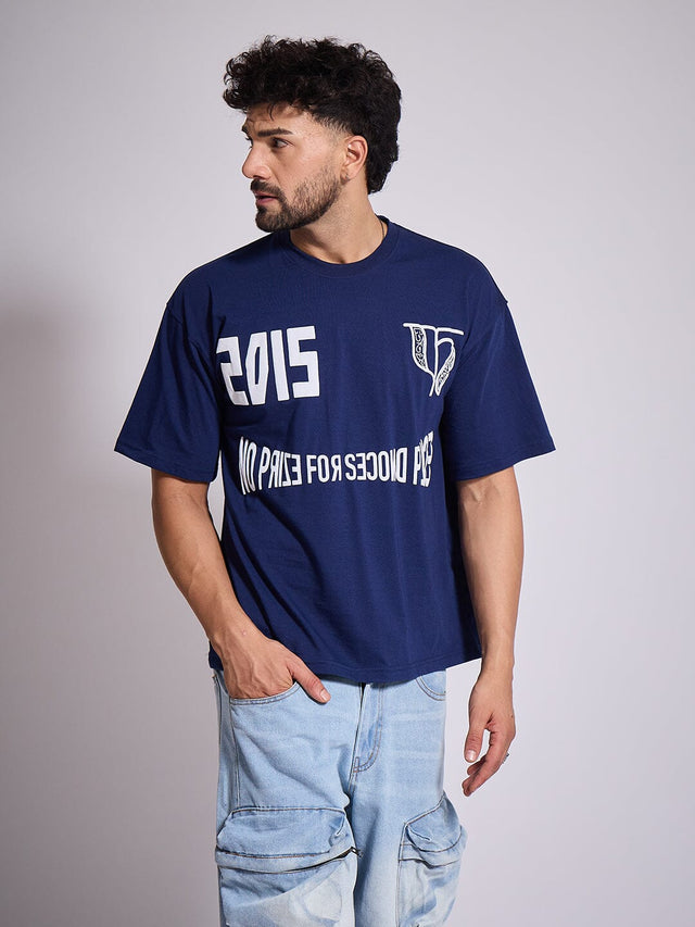 Navy Graphic Oversized Tshirt T-Shirts Fugazee 