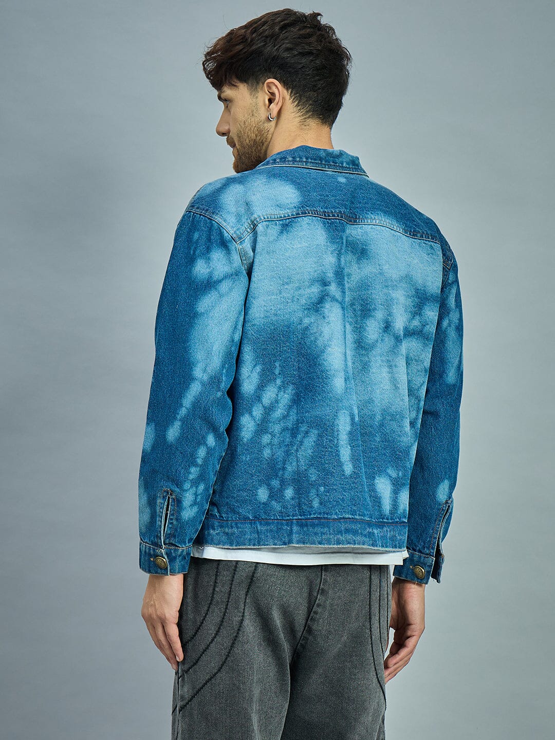 Bleach Washed Cropped Denim Jacket| Buy Men Jacket | Fugazee – FUGAZEE