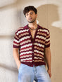 Shades Of Burgundy Crochet Shirt Shirts Fugazee 