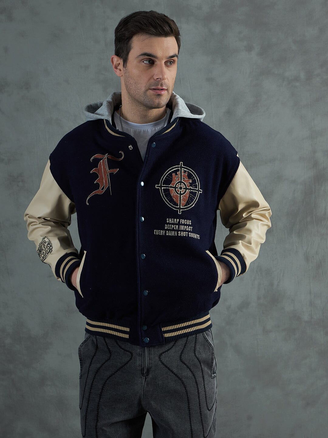 最安！MサイズPALACE HOODED VARSITY JACKET NAVY Palace hooded Varsity Jacket Size-S 2024 Navy Brand New 100