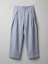 Whispy Blue Pleated Corduroy Trousers Trousers Fugazee 