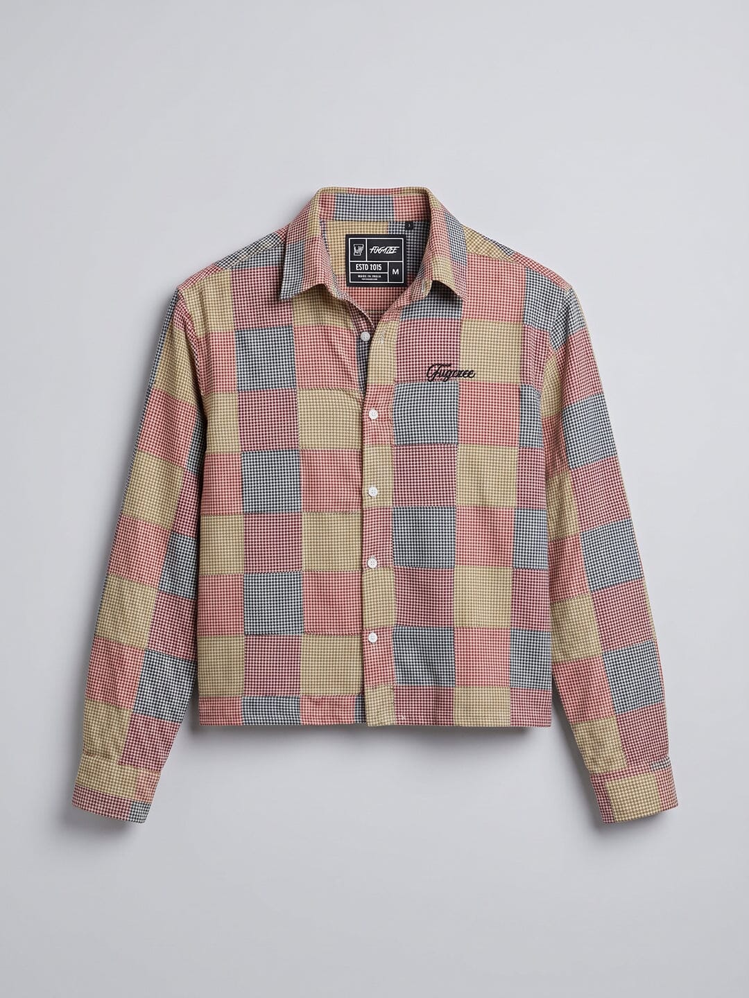 Navy Striped Seersucker Cropped Shirt | Buy Men Shirts | Fugazee