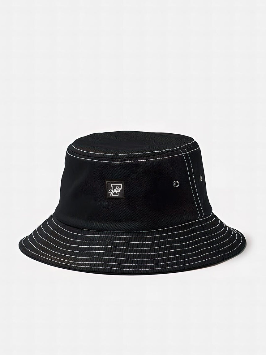Fugazee Men's Black Contrast Stitch Bucket Hat