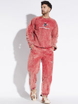 Amber Acid Washed Oversized Sweatshirt and Trackpants Combo Tracksuit