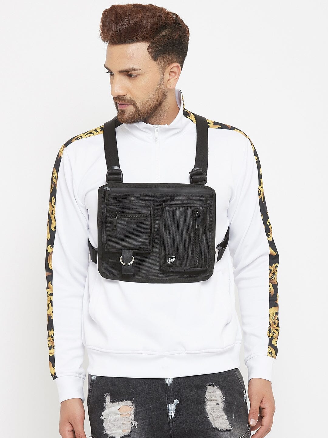 Women Men Chest Rig Bag Fashion Hip Hop Pockets Streetwear Vest Waist Belt  Pack | eBay