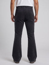 Black Corduroy High Waisted Flared Trousers Trousers Fugazee 