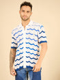 White Wavy Stripes Crochet Shirt Shirts Fugazee 