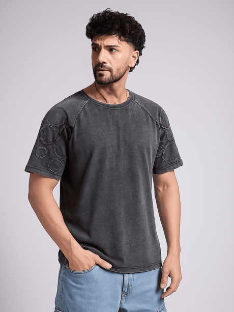 Charcoal Washed Oxygen Bubble Oversized Tshirt T-Shirts Fugazee 