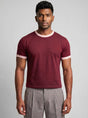 Maroon Cropped Ringer Tshirt T-Shirts Fugazee 