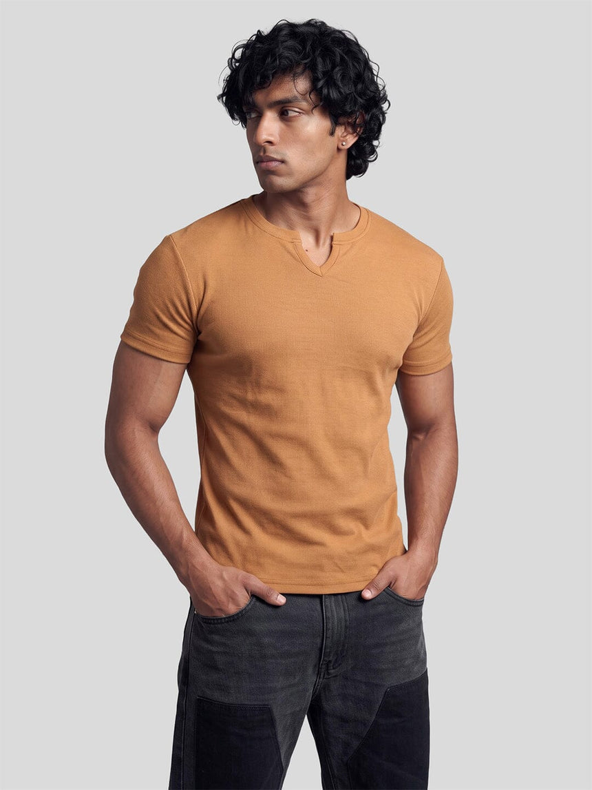 Sand Notch Neck Tshirt