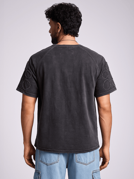 Charcoal Washed Oxygen Bubble Oversized Tshirt T-Shirts Fugazee 