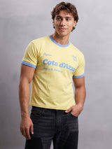 Butter Yellow Graphic Ringer Tshirt T-Shirts Fugazee 