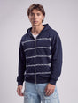 Navy Embroidered Oversized Hoodie Sweatshirts Fugazee 