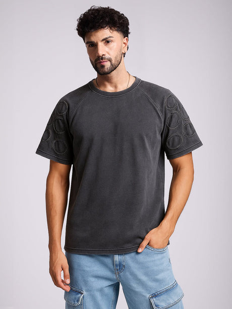 Charcoal Washed Oxygen Bubble Oversized Tshirt T-Shirts Fugazee 