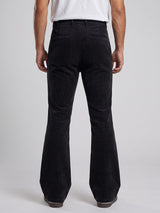 Black Corduroy High Waisted Flared Trousers Trousers Fugazee 