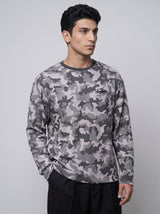 Grey Camo Waffle Longsleeve Tshirt T-Shirts Fugazee 
