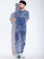 Blue Acid Wash Tshirt and Trackpants Clothing Set Clothing Set Fugazee 