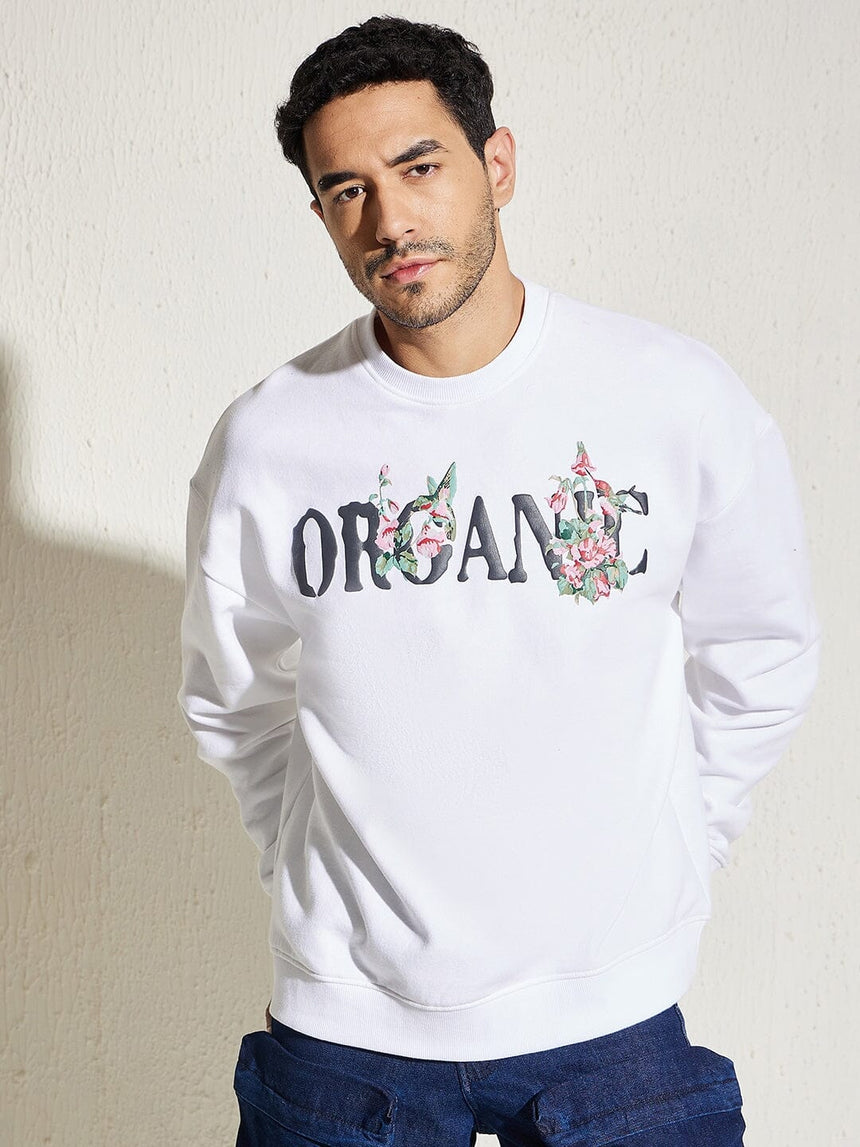 White Organic Oversized Sweatshirt Sweatshirts Fugazee 