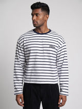 Sailor Striped Longsleeve Cropped Tshirt T-Shirts Fugazee 