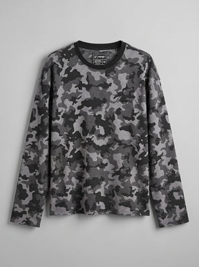 Grey Camo Waffle Longsleeve Tshirt T-Shirts Fugazee 