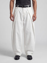 White washed Pleated Denim Jeans Fugazee 