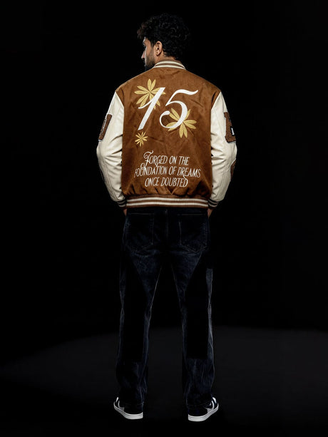 Brown Woollen Letterman Varsity Jacket Jackets Fugazee 