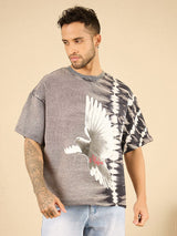 Dove Graphic Tie Dye Heavy Weight Oversized Tshirt T-shirts Fugazee 