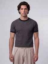 Charcoal Cropped Ringer Tshirt T-Shirts Fugazee 
