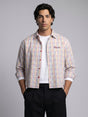 Rainbow Checkered Seersucker Cropped Shirt Shirts Fugazee 