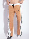 Brick Washed Snapbutton Flared Trackpants