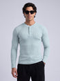Aqua Parker Ribbed Henley Tshirt T-Shirts Fugazee 