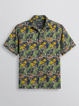 Abstract Floral Graphic Cropped Shirt Shirts Fugazee 