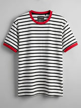 White Striped Ringer Tshirt T-Shirts Fugazee 